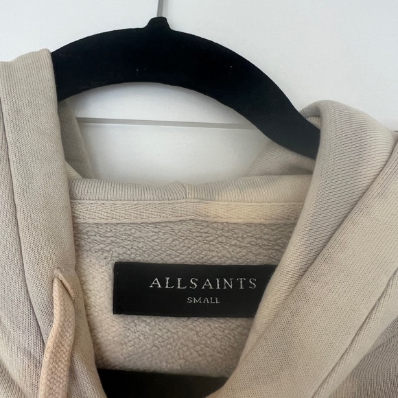 All Saints Cream and Gray Tie-Dye Hoodie - Picture 3 of 3